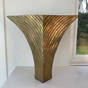 Large Dobli Cashier brass vase